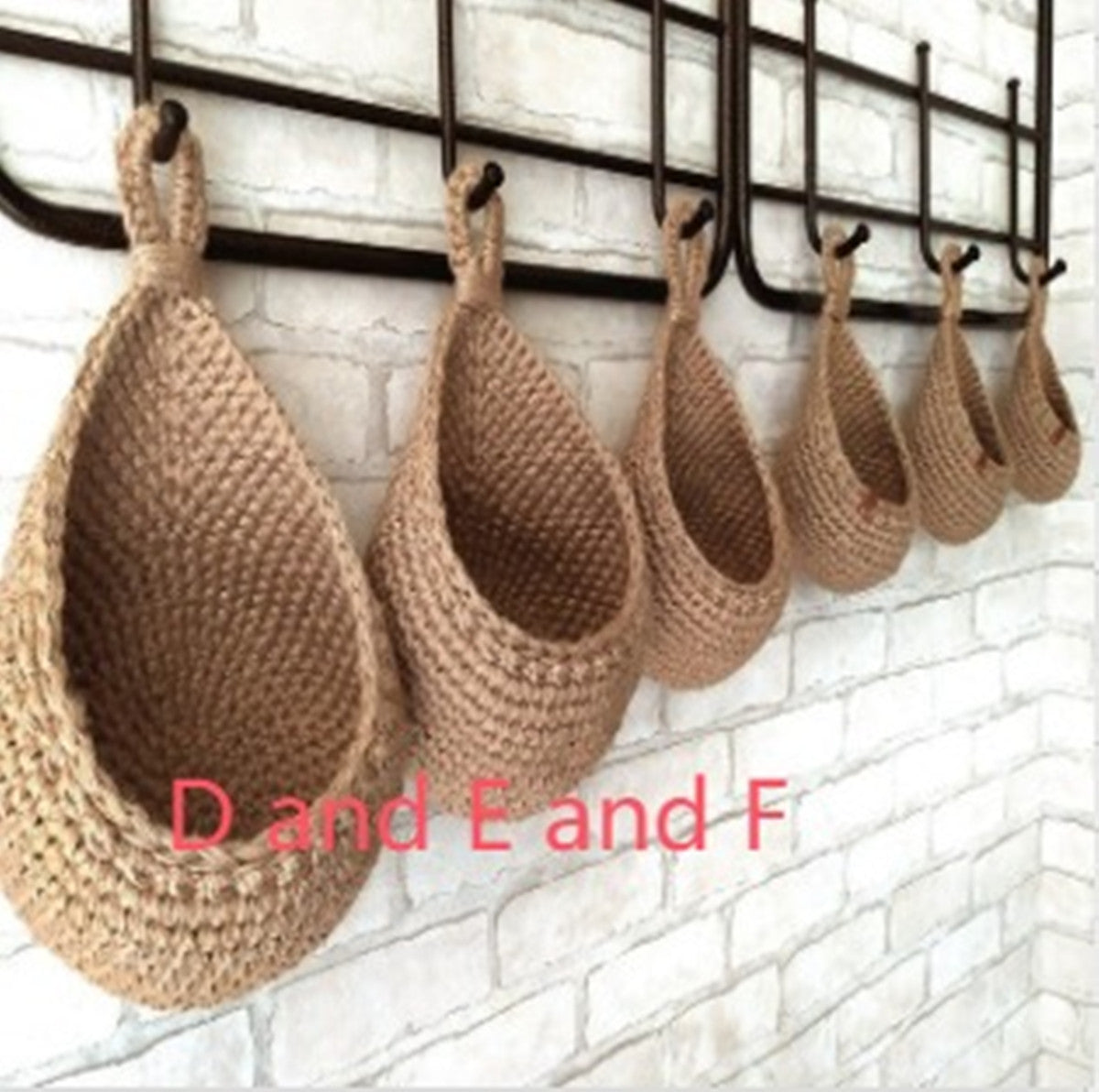 Wall Hanging Wicker Fruit and Vegetable Basket