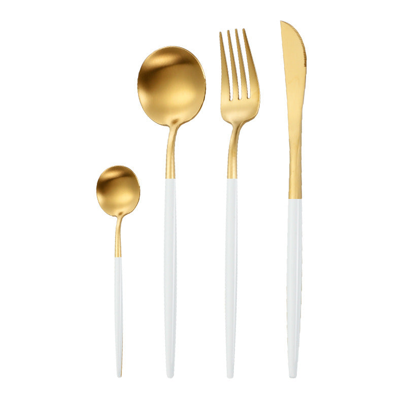 Portuguese Style 304 Stainless Steel Knife Fork Spoon Set