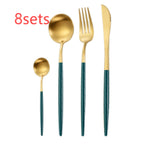 Portuguese Style 304 Stainless Steel Knife Fork Spoon Set