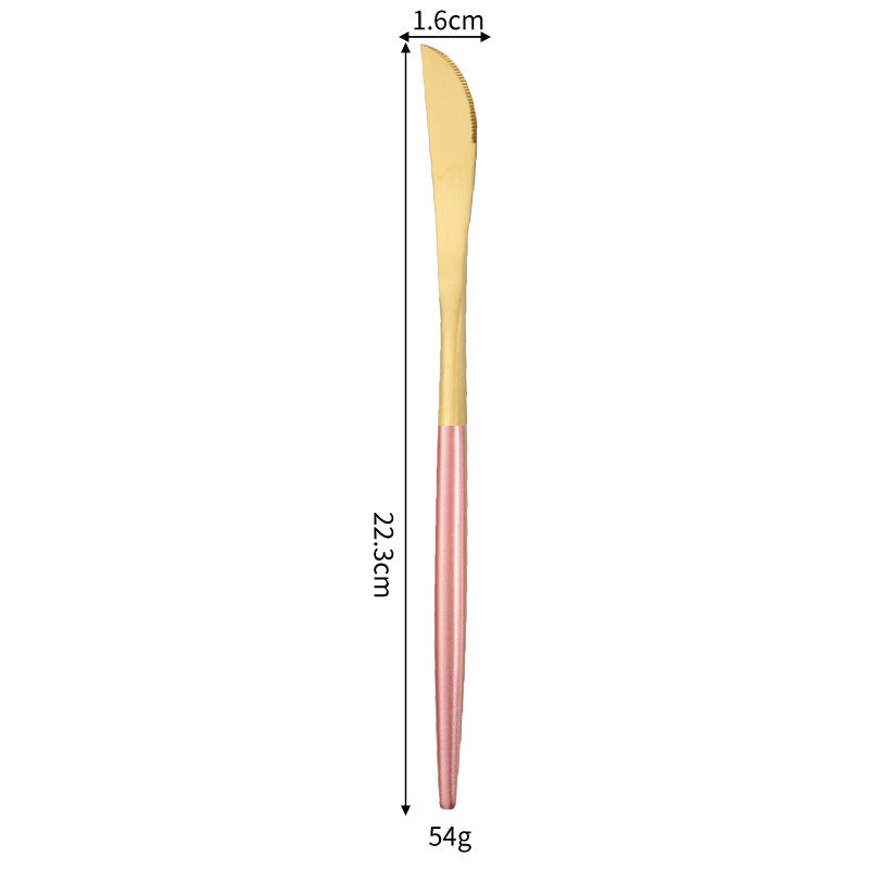 Portuguese Style 304 Stainless Steel Knife Fork Spoon Set