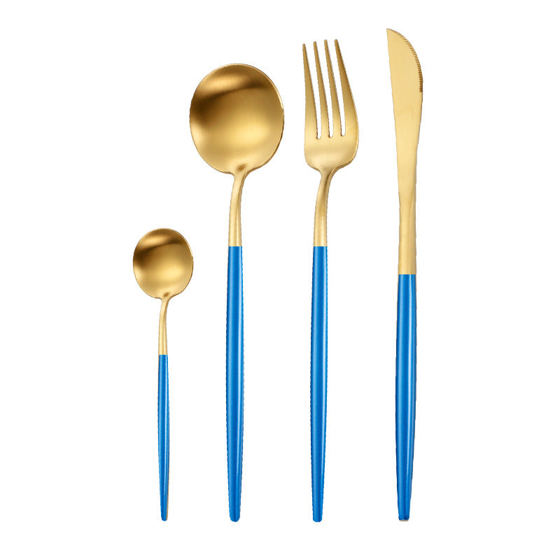 Portuguese Style 304 Stainless Steel Knife Fork Spoon Set