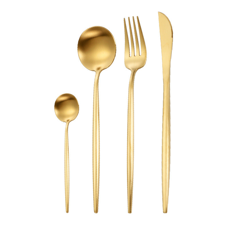 Portuguese Style 304 Stainless Steel Knife Fork Spoon Set