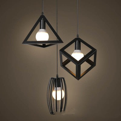 Three-Head Modern Simple Iron LED Pendant Lamp