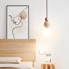 American Bauhaus Wooden Pendant Light for Hallway & Restaurant
