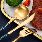 Portuguese Style 304 Stainless Steel Knife Fork Spoon Set