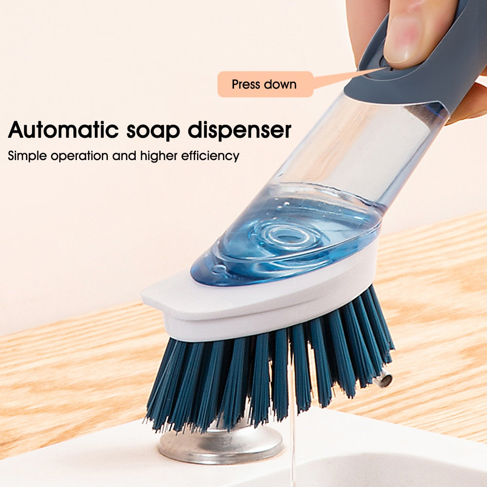 Multifunctional Dish Brush with Soap Dispenser and Long Handle