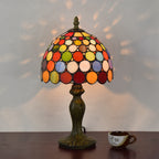 Stained Glass European Retro Bedside Table Lamp
