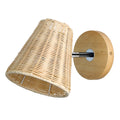 Rattan Wall Lamp Bedside Wall Light with E26/E27 Base